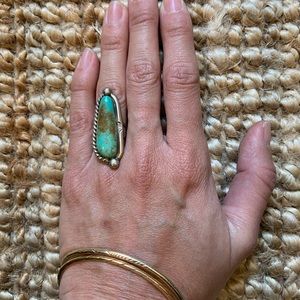Native American sterling silver turquoise ring
